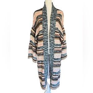by Anthropologie Lizzie Shimmer Knit Boho Kimono Duster One Size Cozy Artisanal